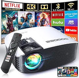 GooDee Smart 4K Projector with 5G WIFI and Bluetooth, Netflix/Amazn Prime Video Certified, Dolby Audio, 800ANSI Outdoor Projector, 400" Zoom Home Theater Projector Compatible with TV Stick,iOS,Android