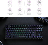 RK ROYAL KLUDGE RK87 Sink87G RGB Wireless TKL Mechanical Gaming Keyboard, 87 Keys No Numpad Tenkeyless Compact 2.4G Wireless Keyboard with Tactile Brown Switches, Exceptional Macro Settings